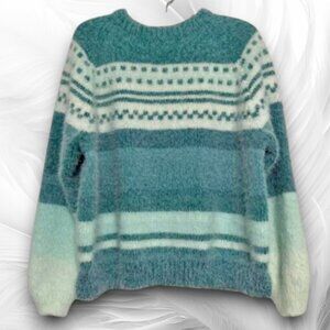 Women's Warm Knitted Sweater in Pastel Colors Handmade